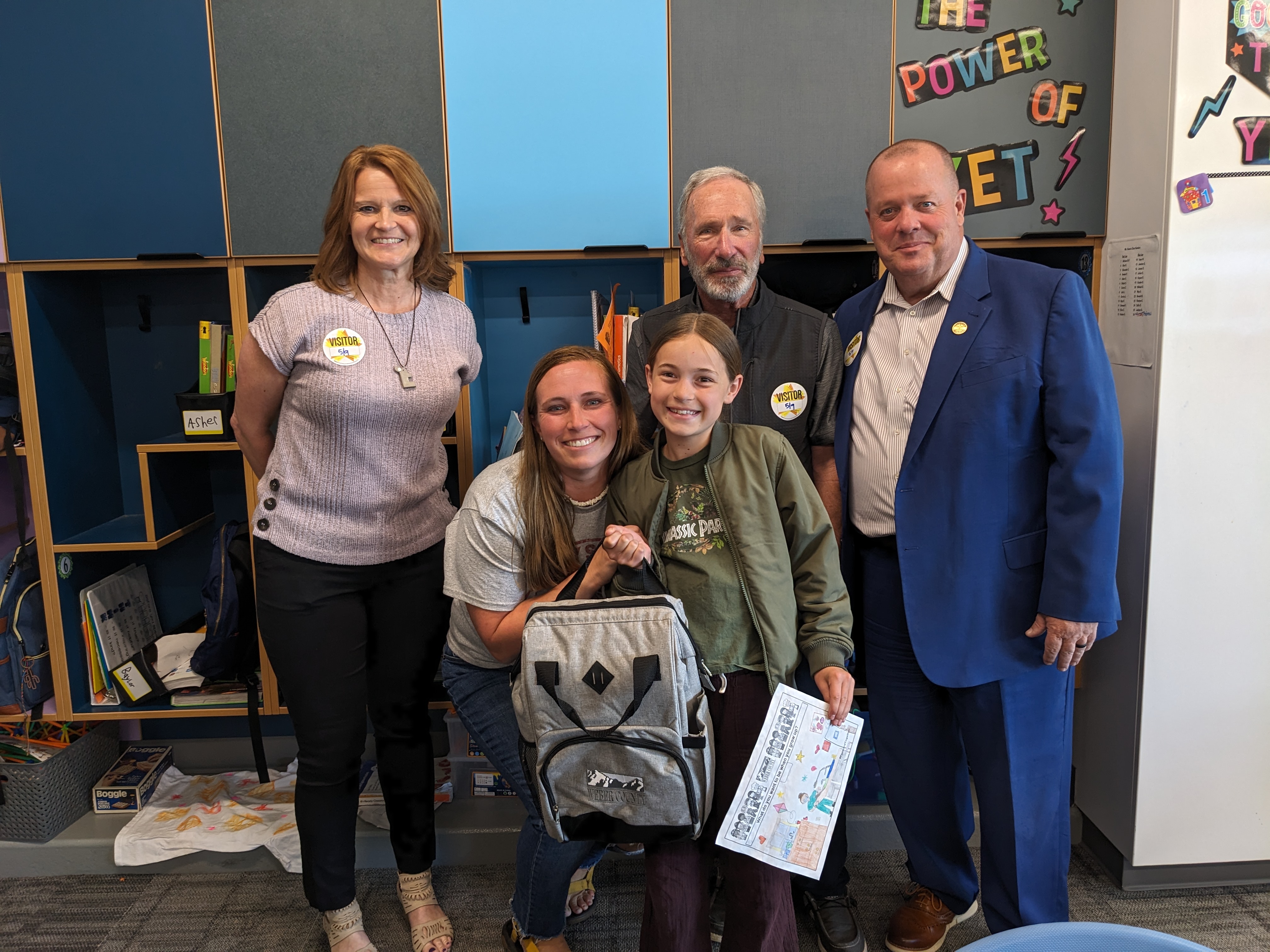 Weber County Officials and Student