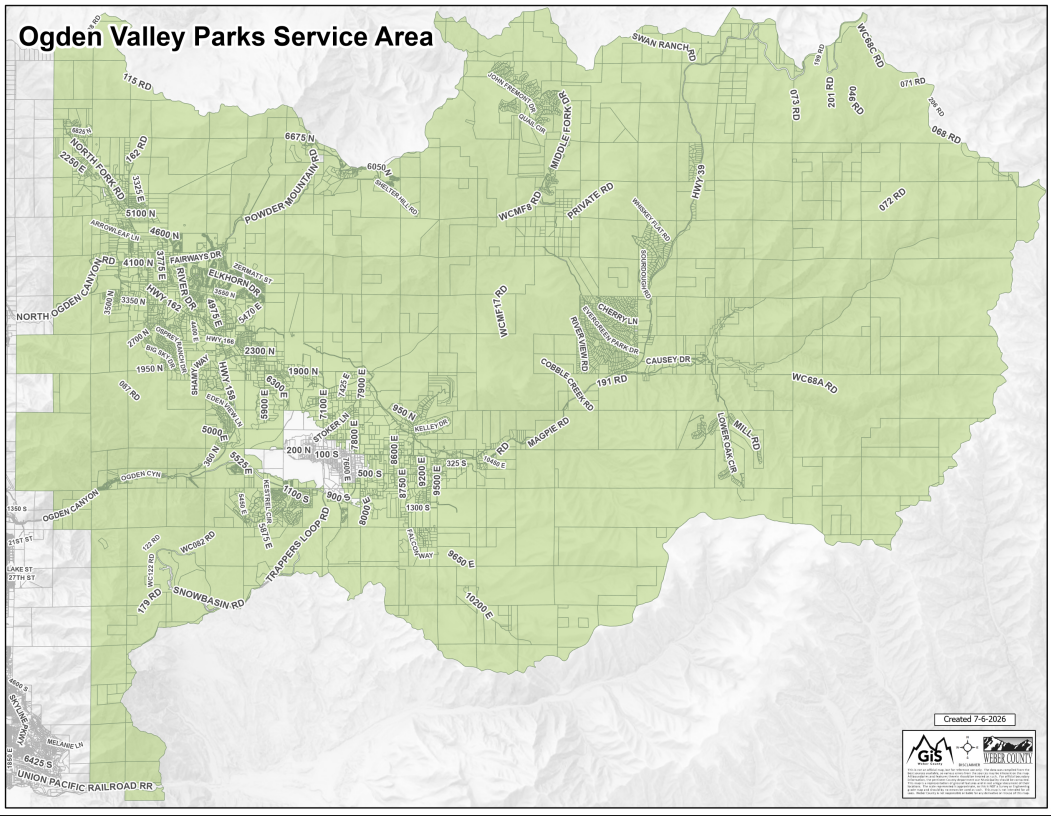 Ogden Valley Park District Map
